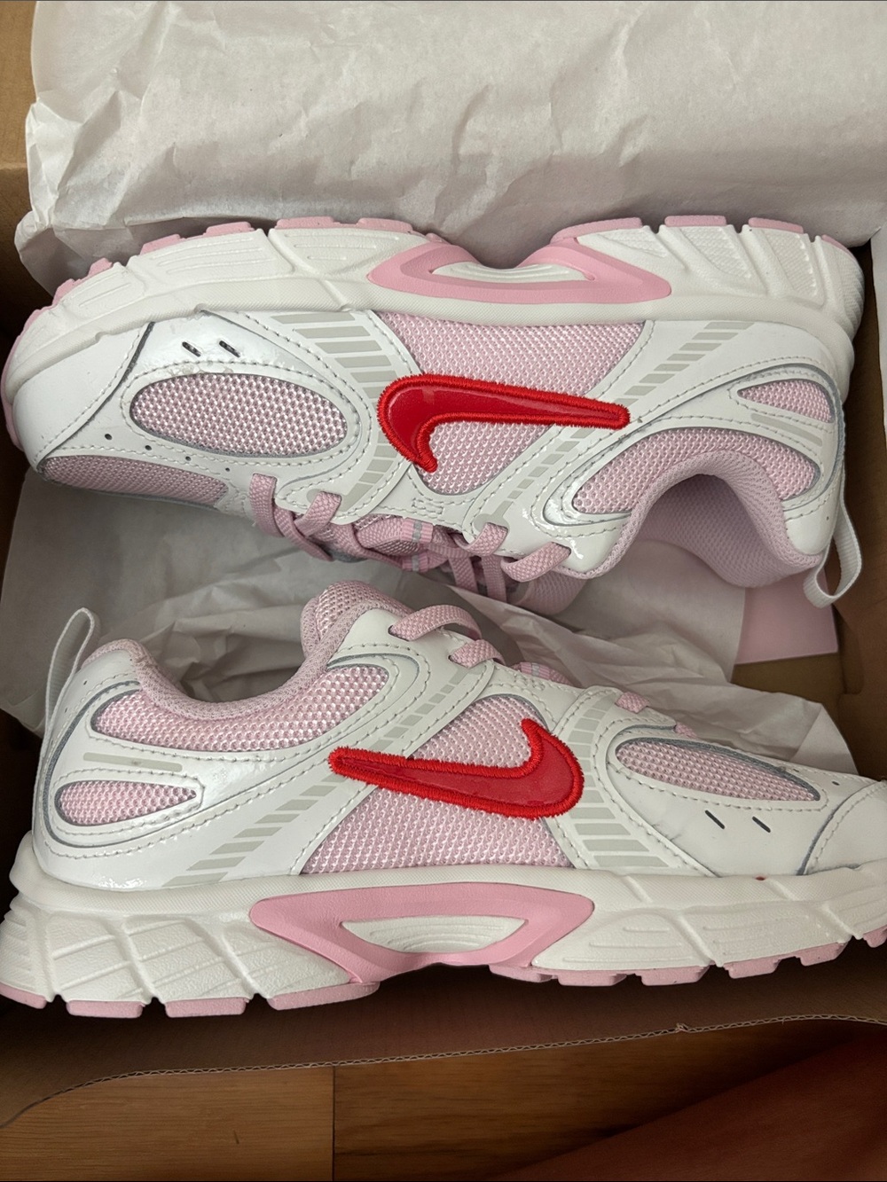 Girls pink and red Nike V5 RNR